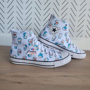 ❤️Converse x Doraemon Chuck Taylor Hi Sz 9 Women's Shoes Sneakers White A15791C